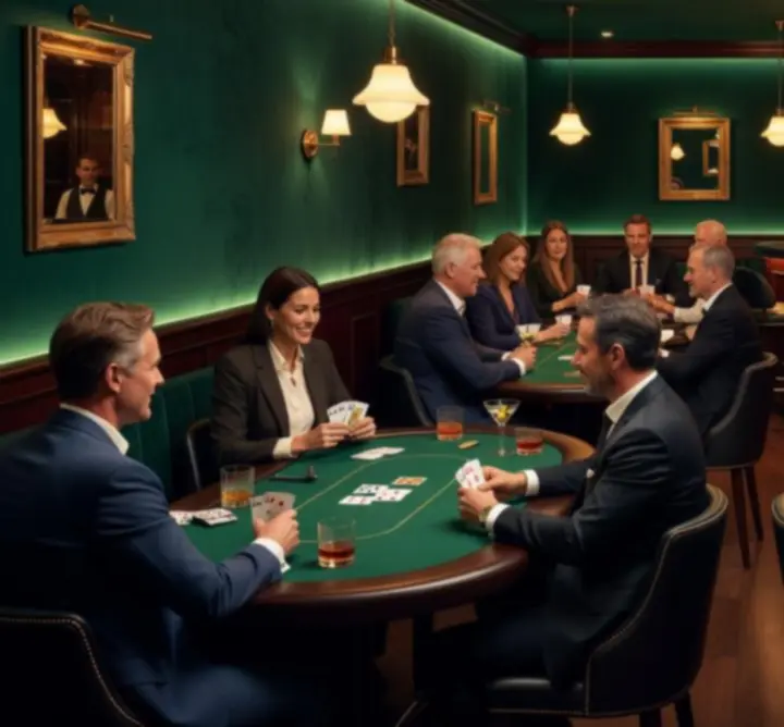 Sfeervolle pokeravond in een elegante bar bij Office Tidy NL